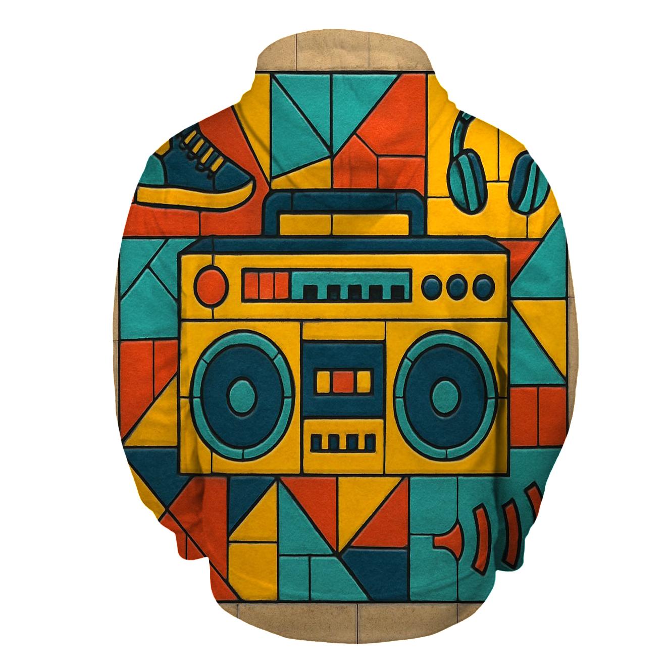 Boombox Street Mosaic graphic hoodies