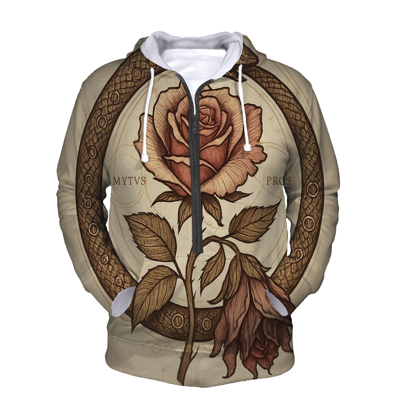 Alchemical Bloom Ouroboros hoodies fashion
