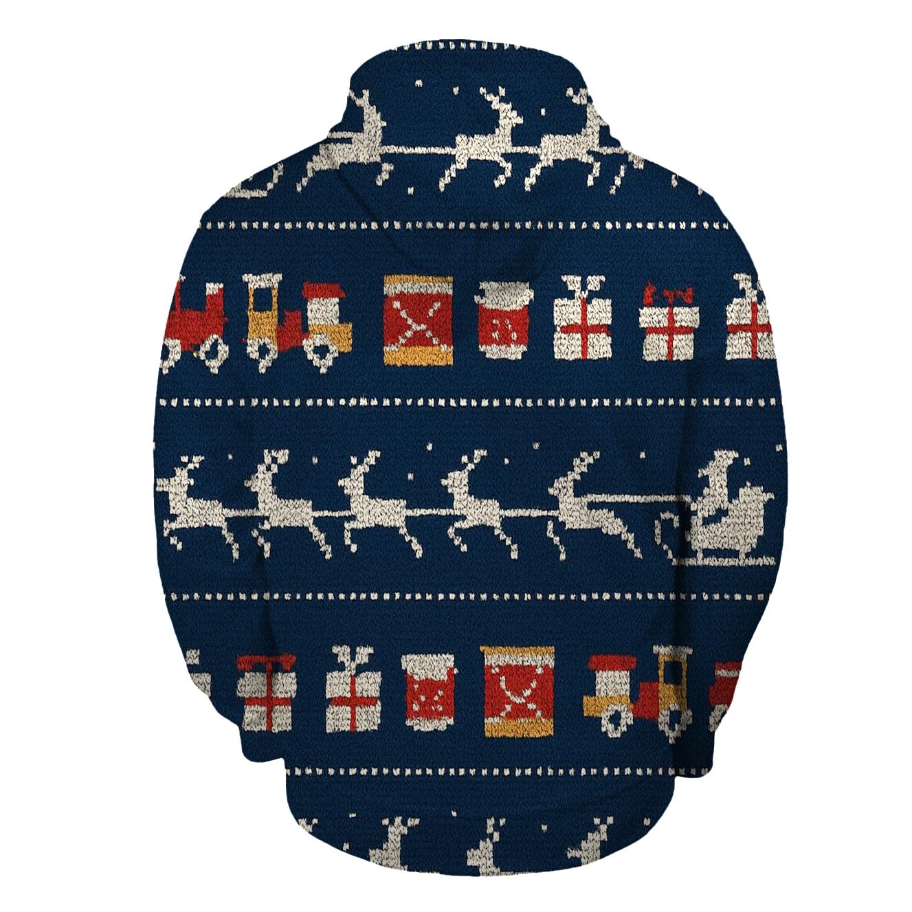 Santa Sleigh Skyline Rows hoodie designs