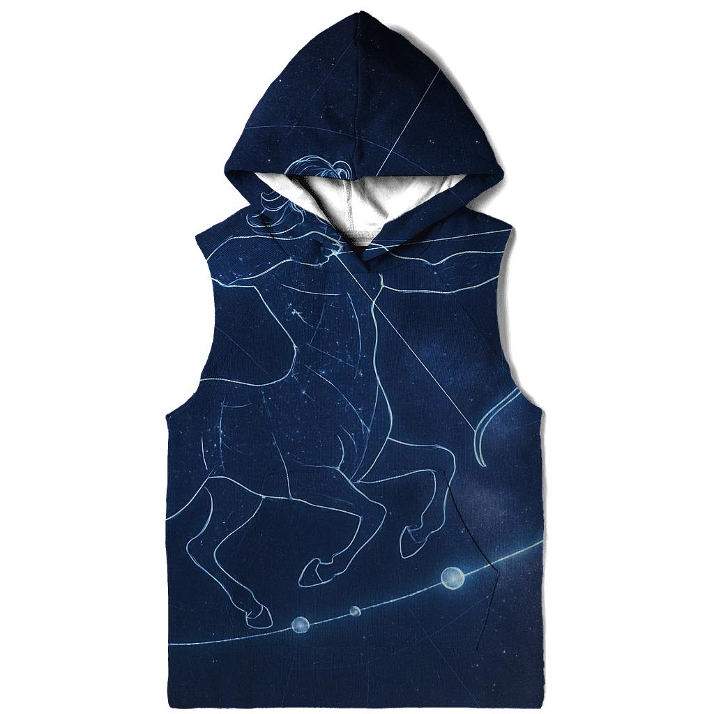 Sagittarius Celestial Archer Trajectory pullover hoodies