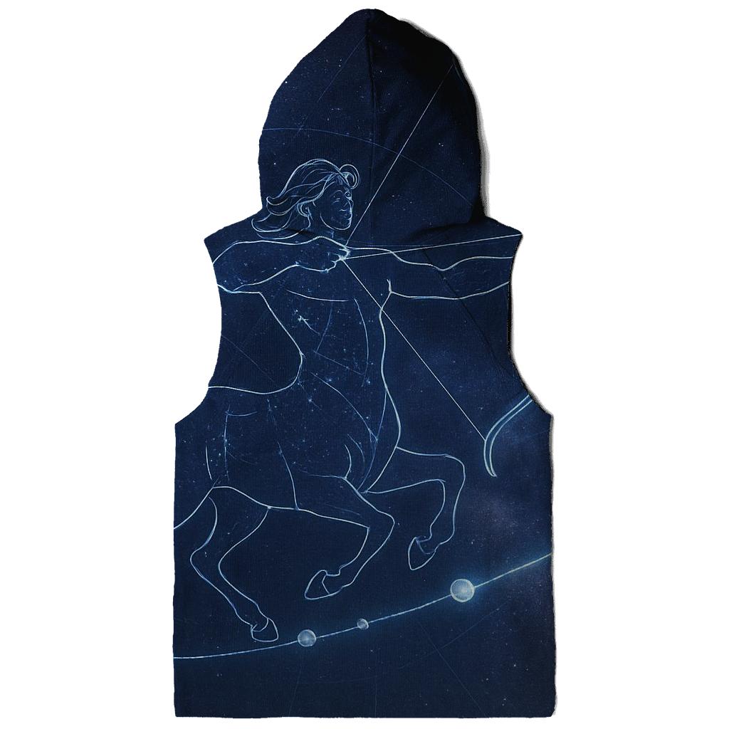 Sagittarius Celestial Archer Trajectory pullover hoodies