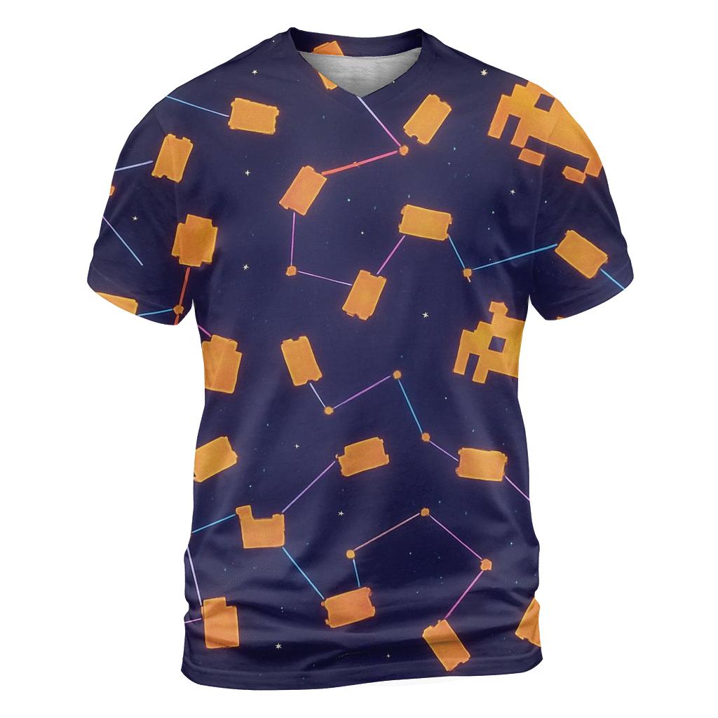 Arcade Ticket Constellations designer pattern shirts