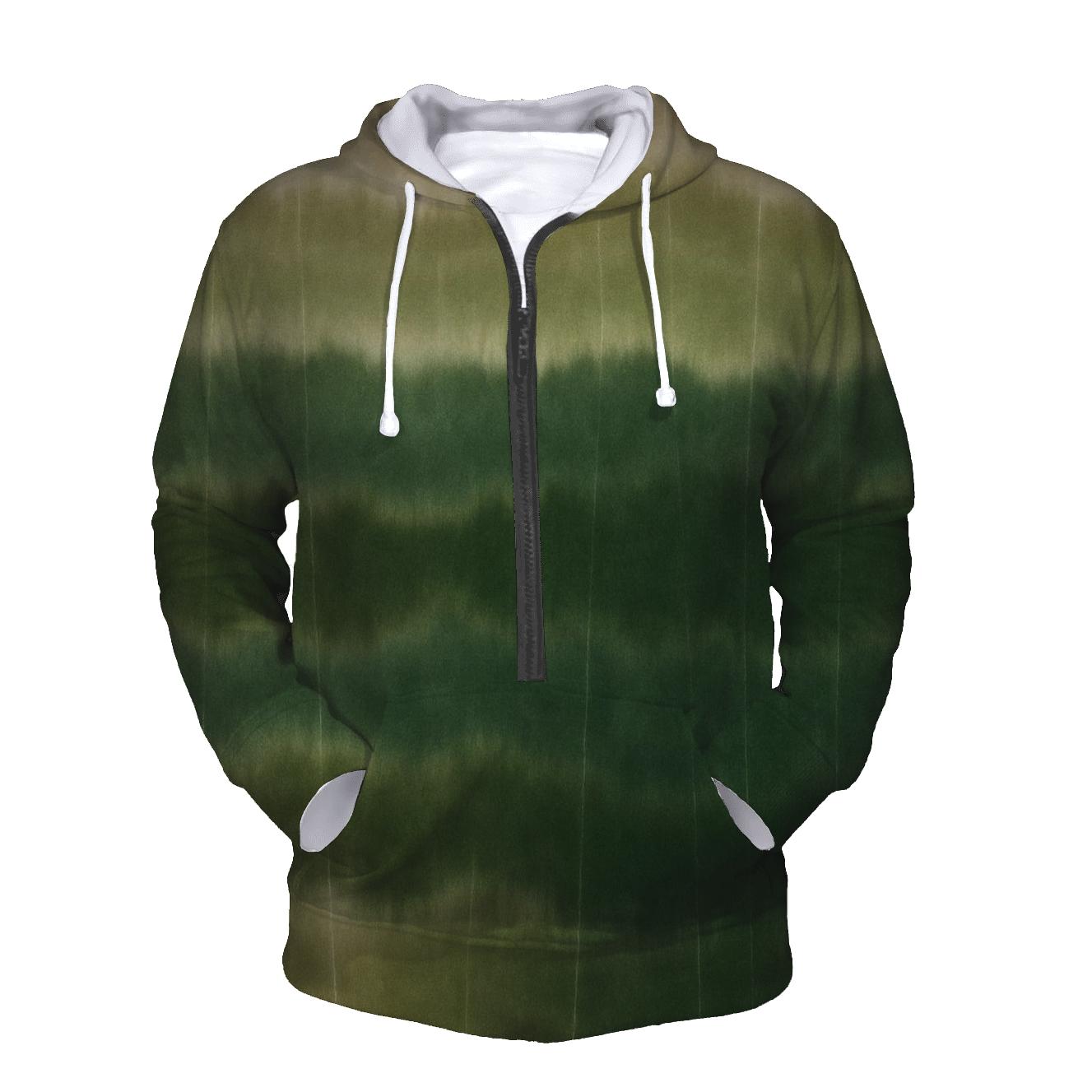 Forest Horizon Stripe Ombre zip-up hoodies