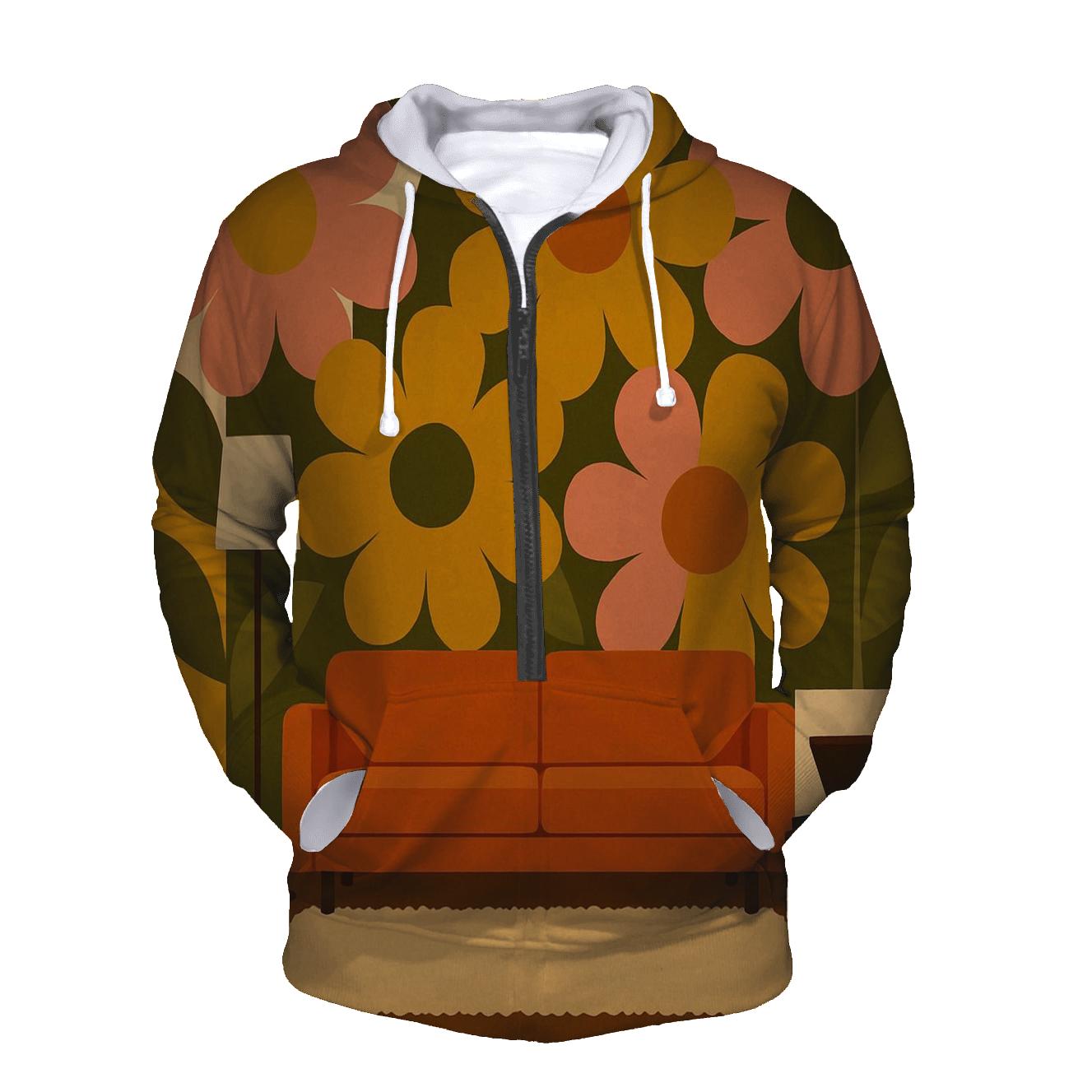 Flower Pattern Living Room pullover hoodies