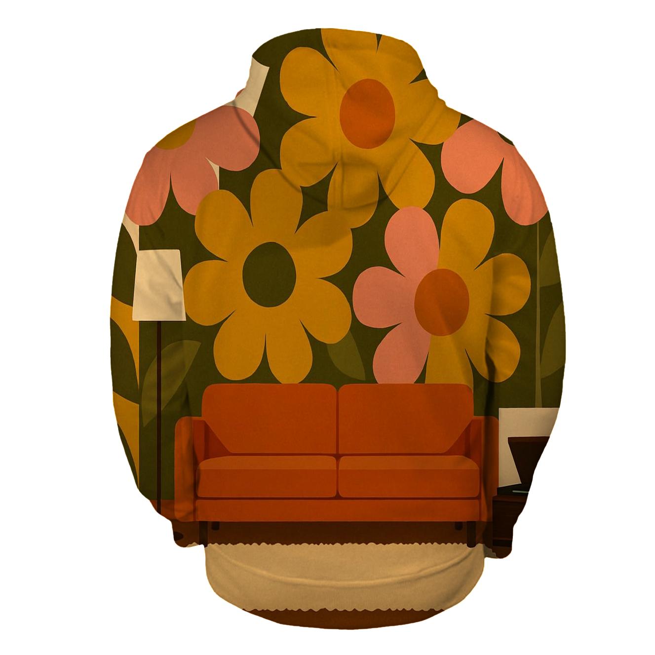 Flower Pattern Living Room pullover hoodies