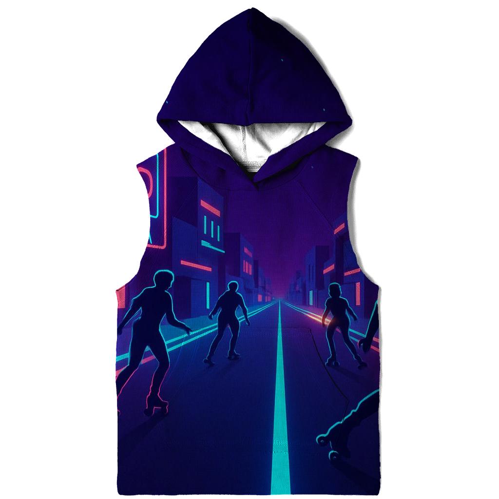 Neon Roller Disco Boulevard embroidered hoodies