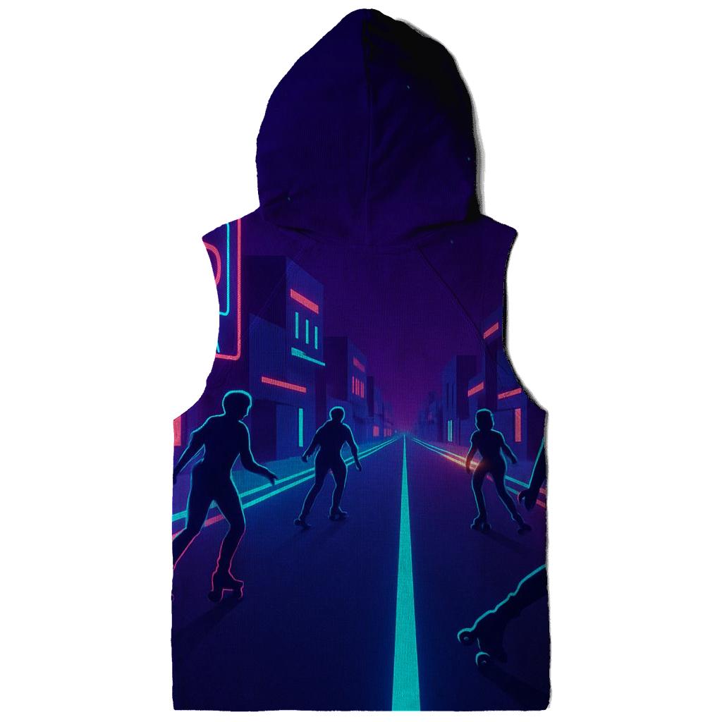 Neon Roller Disco Boulevard embroidered hoodies