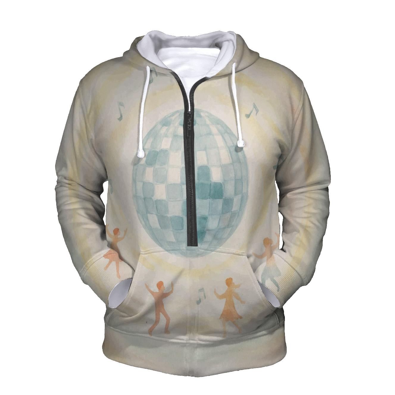 Watercolor Disco Orbit heavyweight hoodies