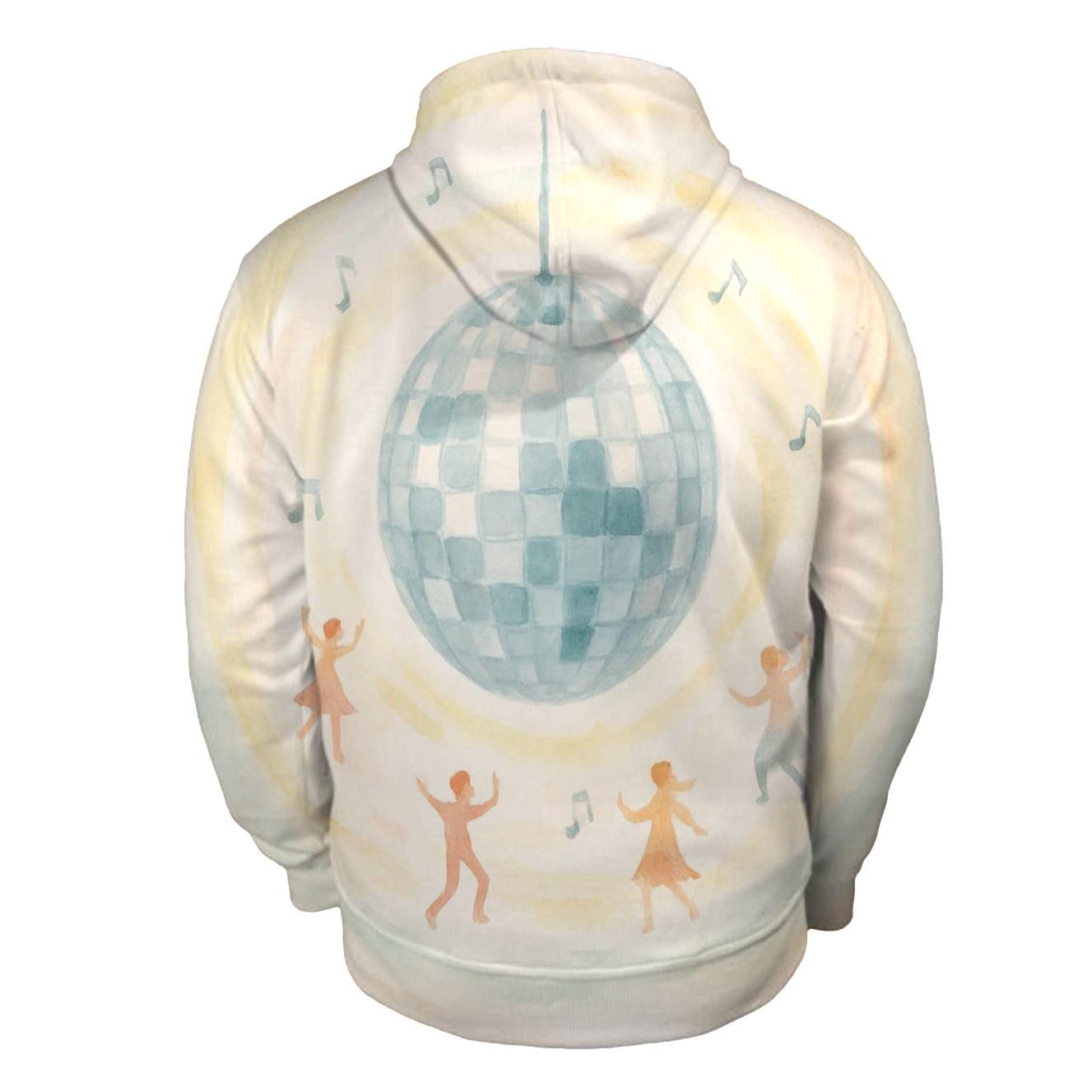 Watercolor Disco Orbit heavyweight hoodies