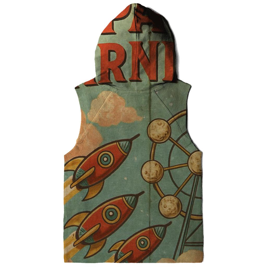 Distressed Retro Space Carnival Poster custom hoodies