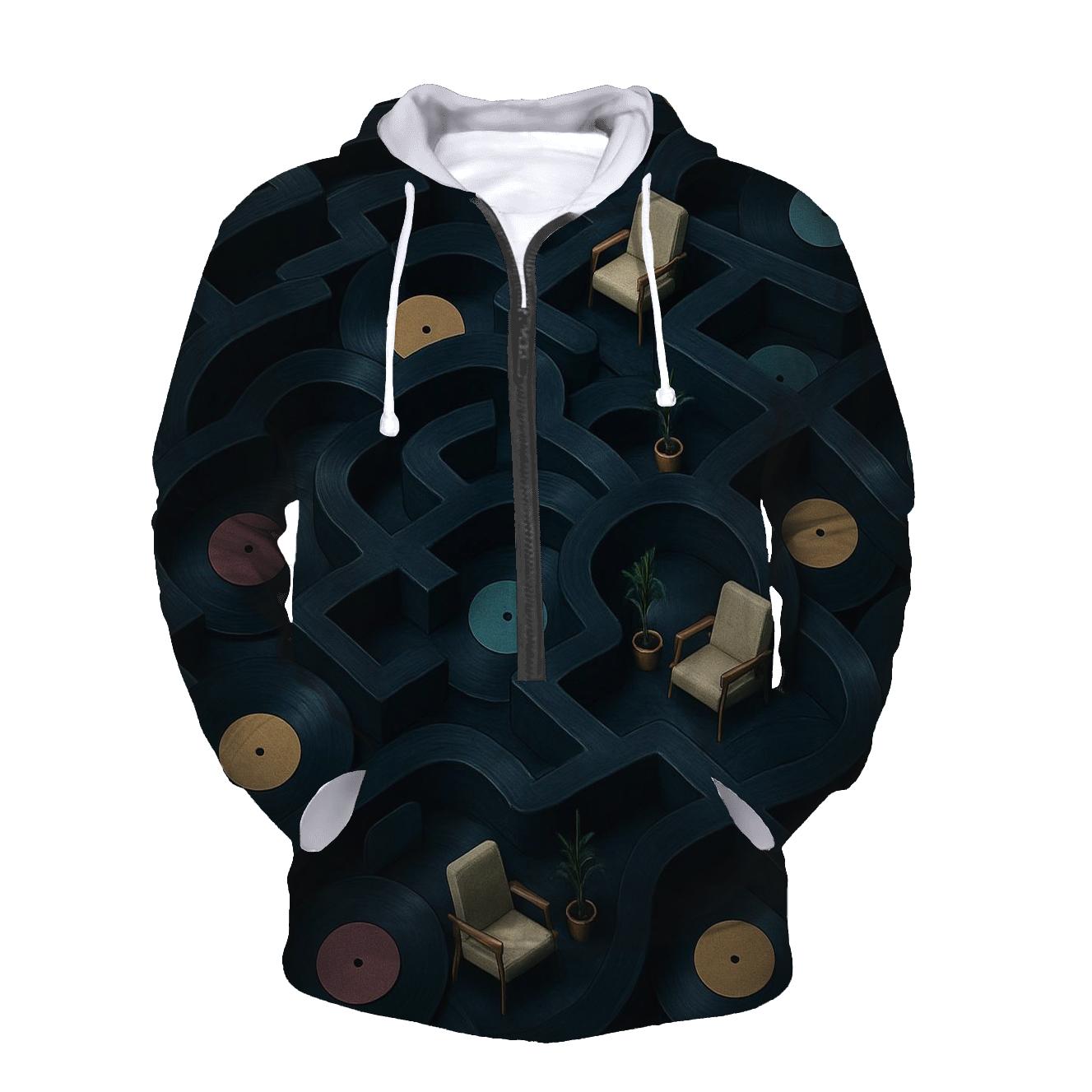 Vinyl Labyrinth Lounge graphic hoodies