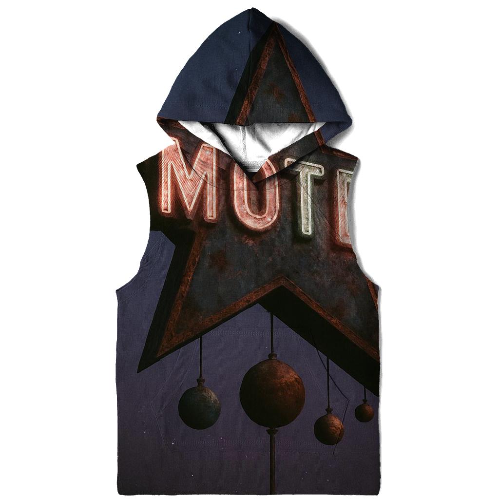 Faded Neon Star Motel Sign designer hoodies
