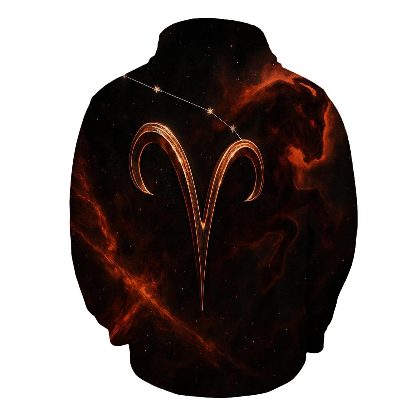 Galactic Aries Fire Trail Sigil heavyweight hoodies