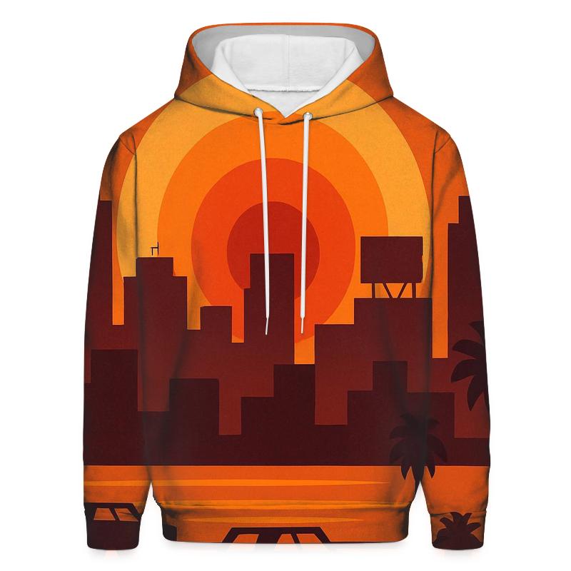 Psychedelic City Sunset hoodies fashion