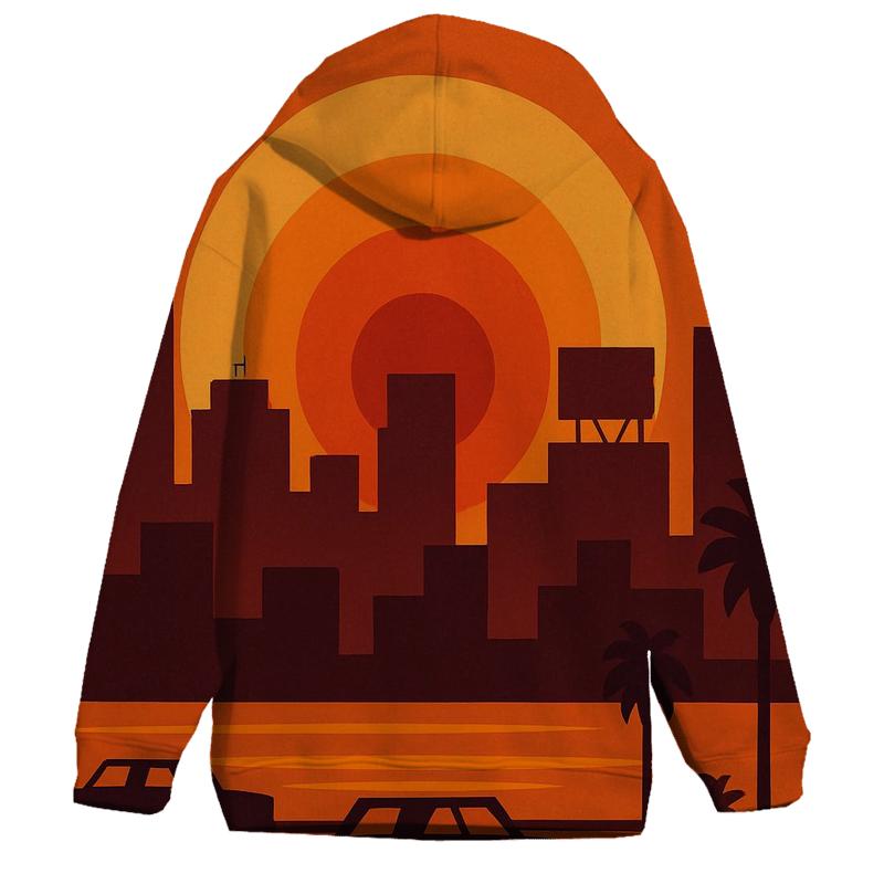 Psychedelic City Sunset hoodies fashion