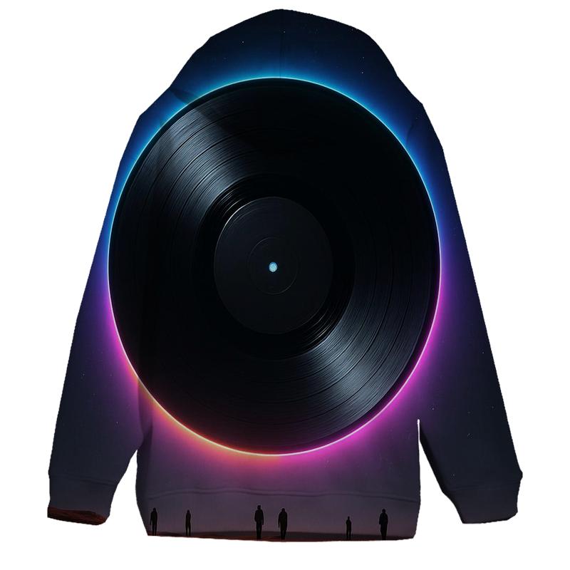 Holographic Turntable Eclipse designer hoodies