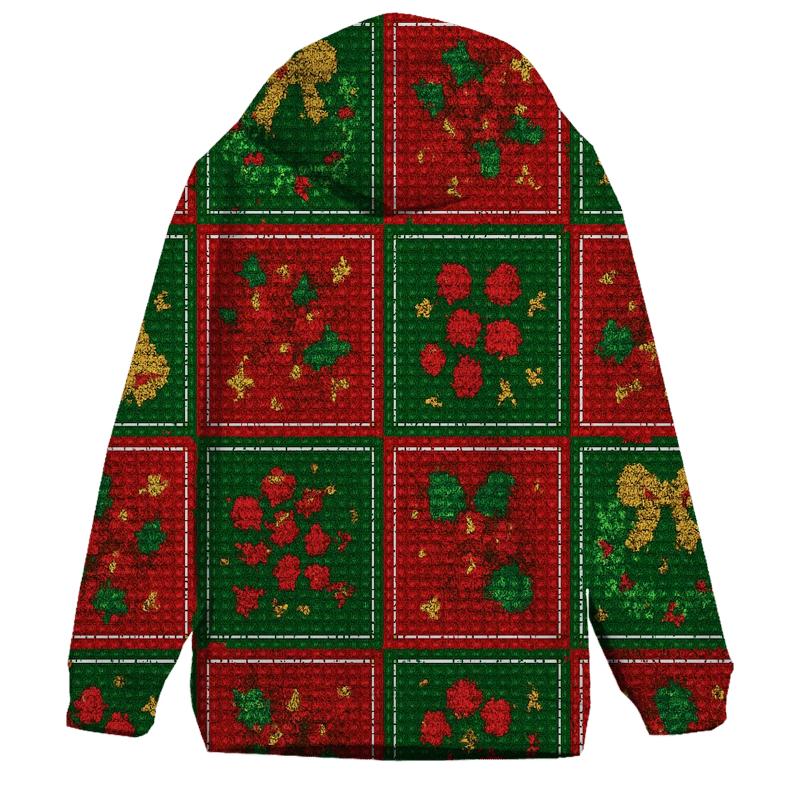 Holly Wreath Checkerboard Clash heavyweight hoodies