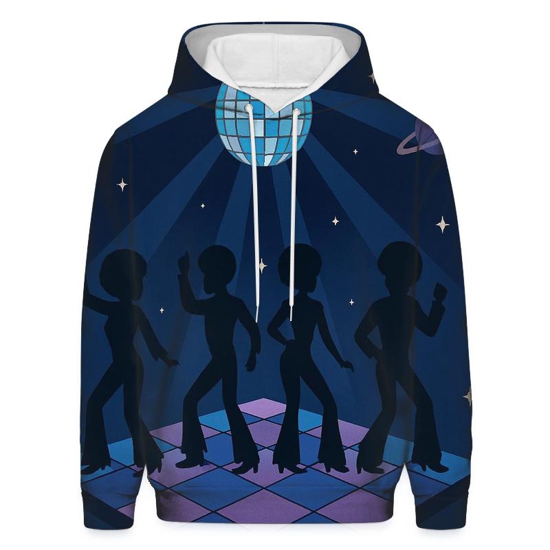 Cosmic Disco Groove premium hoodies