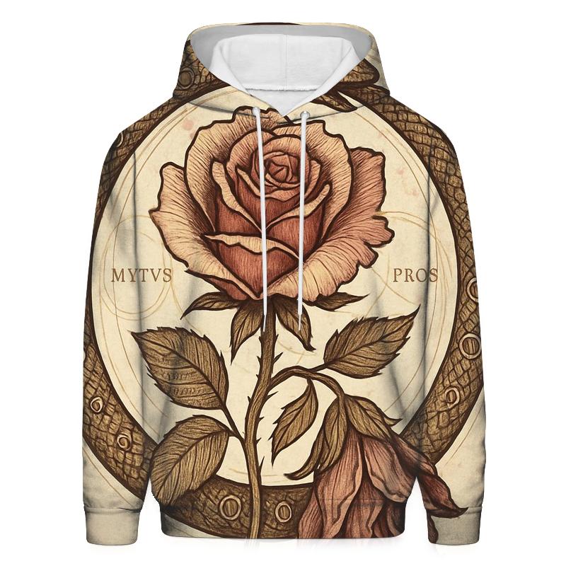 Alchemical Bloom Ouroboros embroidered hoodies