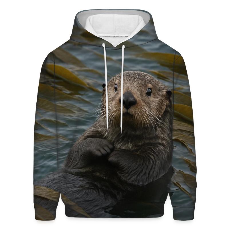 Kelp Forest Patrol Sea Otter printed hoodies