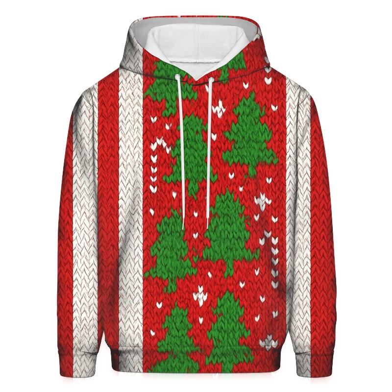 Peppermint Forest Pixel Stripes heavyweight hoodies