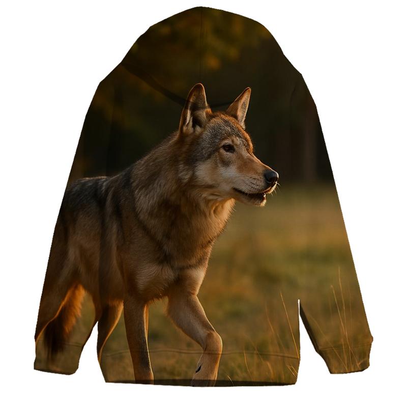 Forest Edge Wolf Listening To Distant Howl graphic hoodies