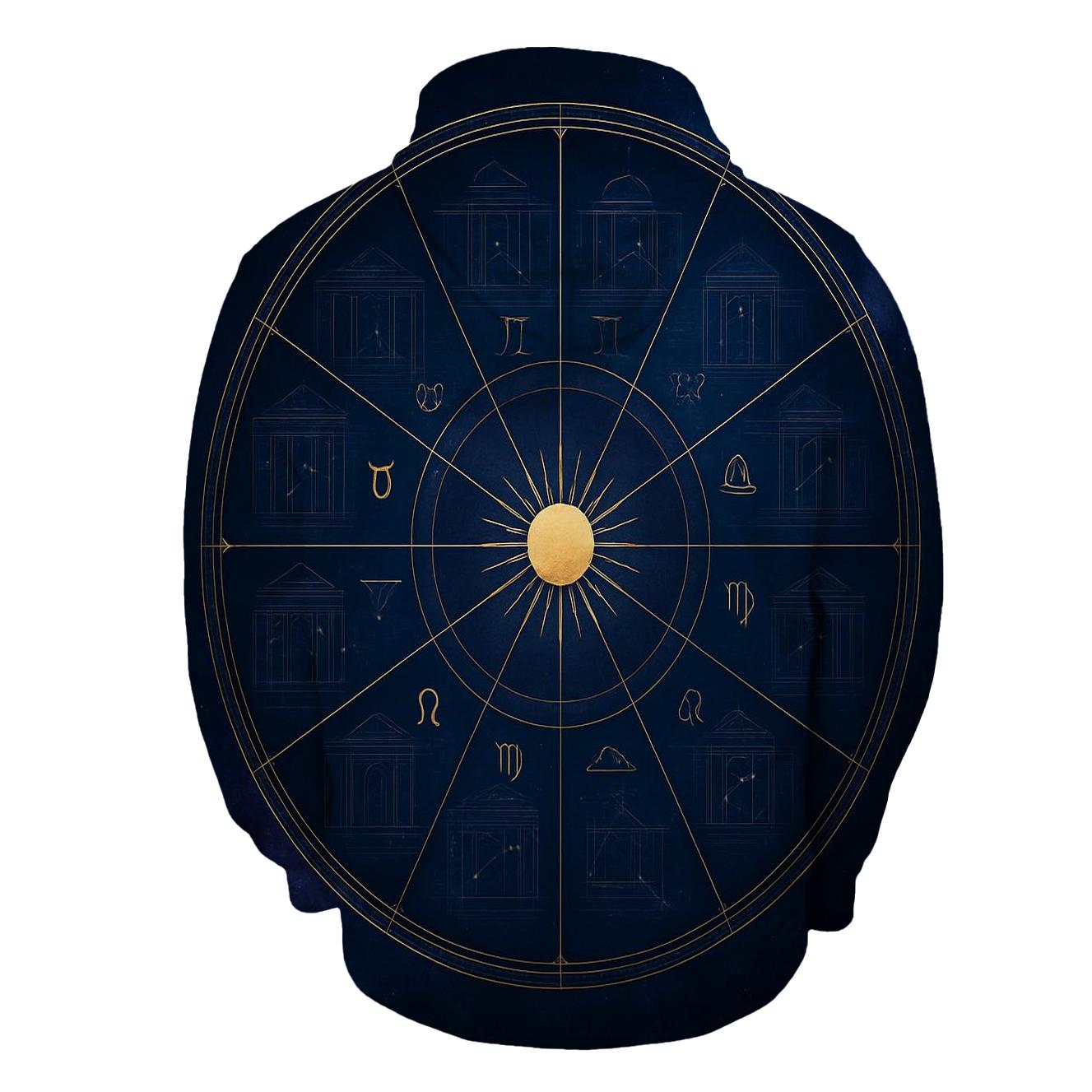 Twelve House Zodiac Architectural Wheel hoodie designs