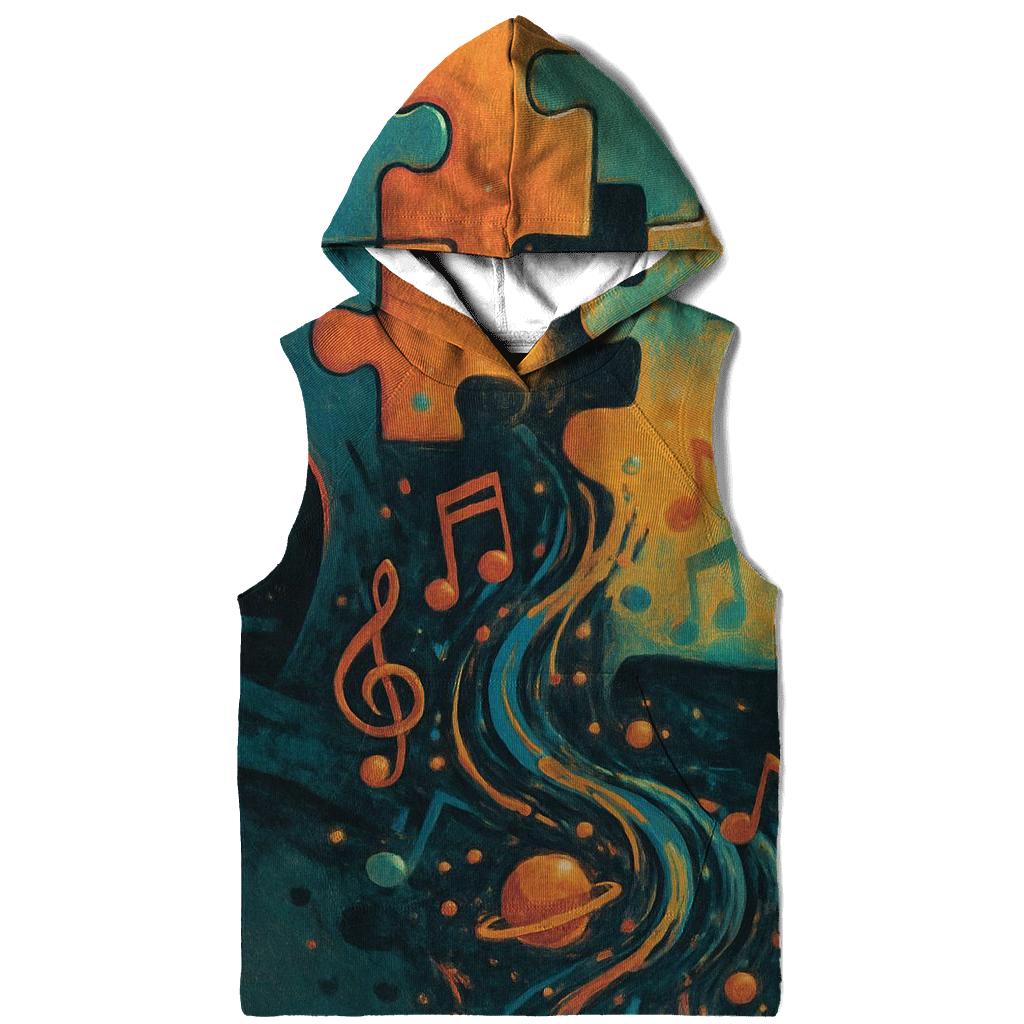 Puzzle Head Melody zip-up hoodies