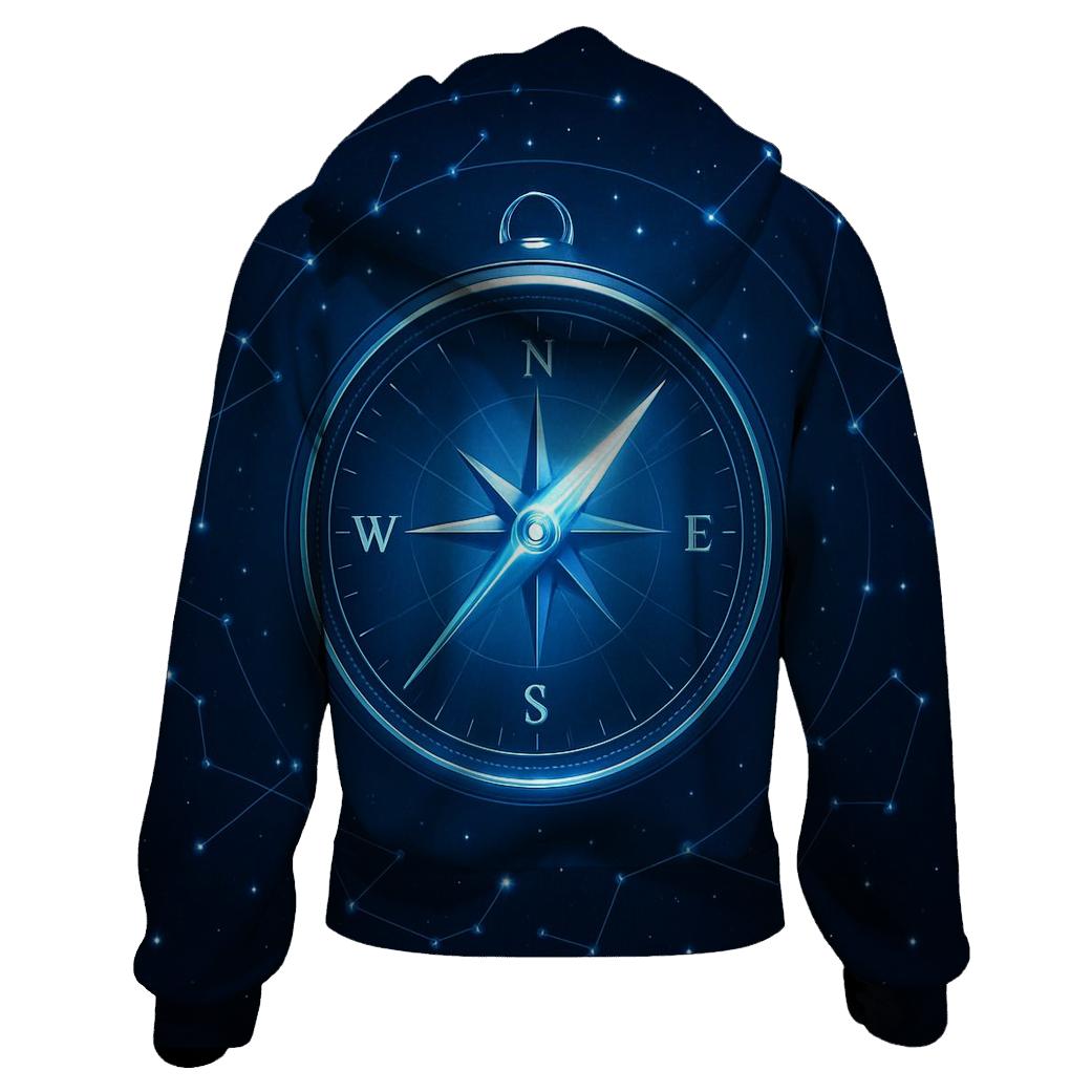 Stellar Compass Navigator printed hoodies
