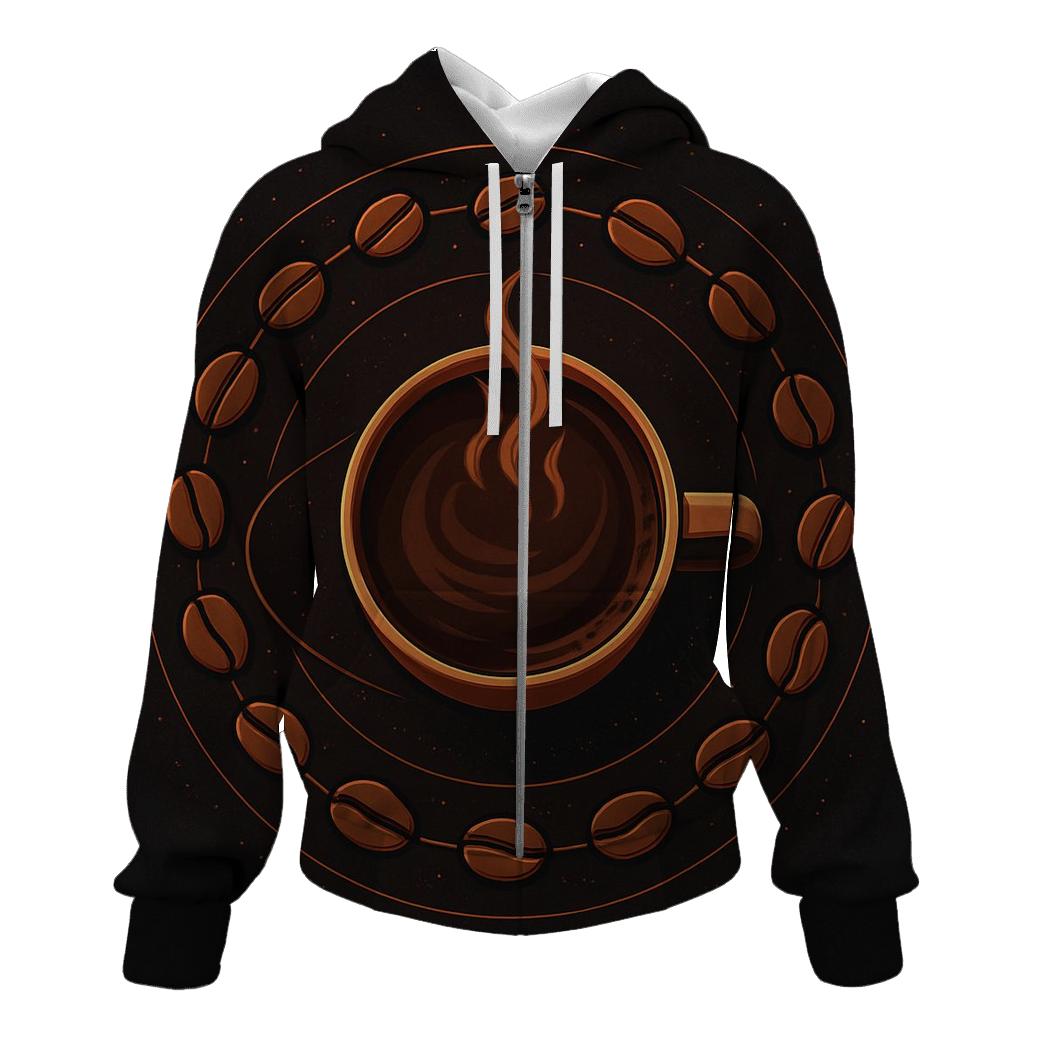 Copper Roast Orbit printed hoodies
