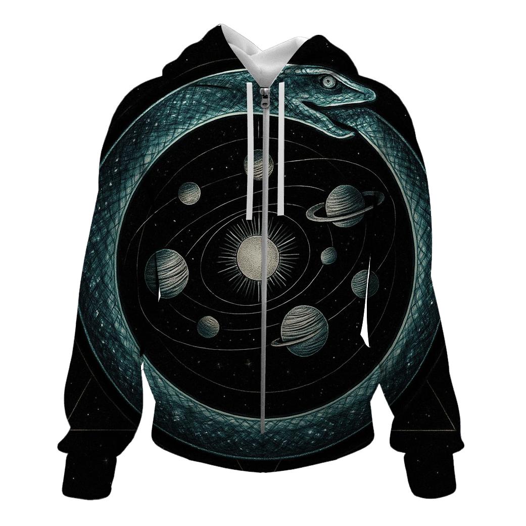 Celestial Circuit Ouroboros hoodie designs