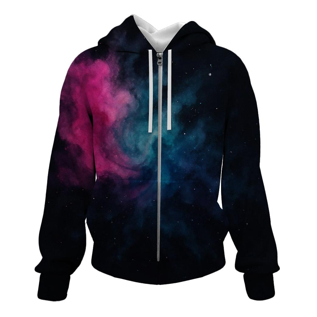 Nebula Ink Bloom embroidered hoodies