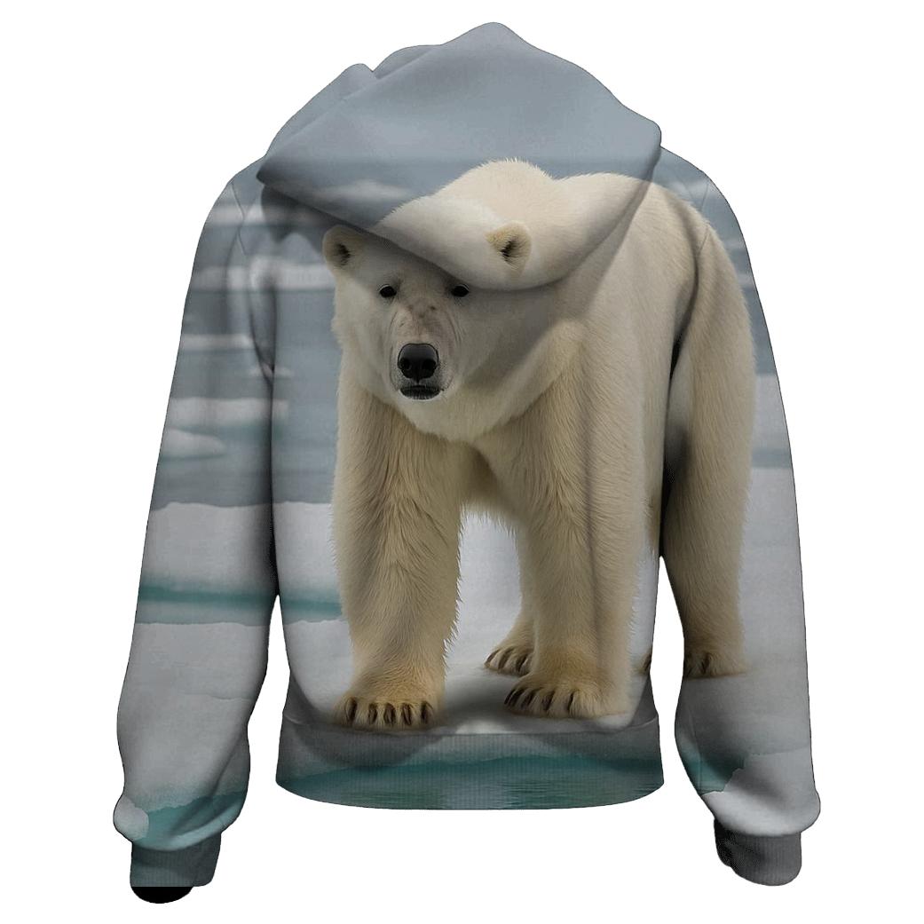 Glacier Pool Gaze Polar Bear hoodie designs