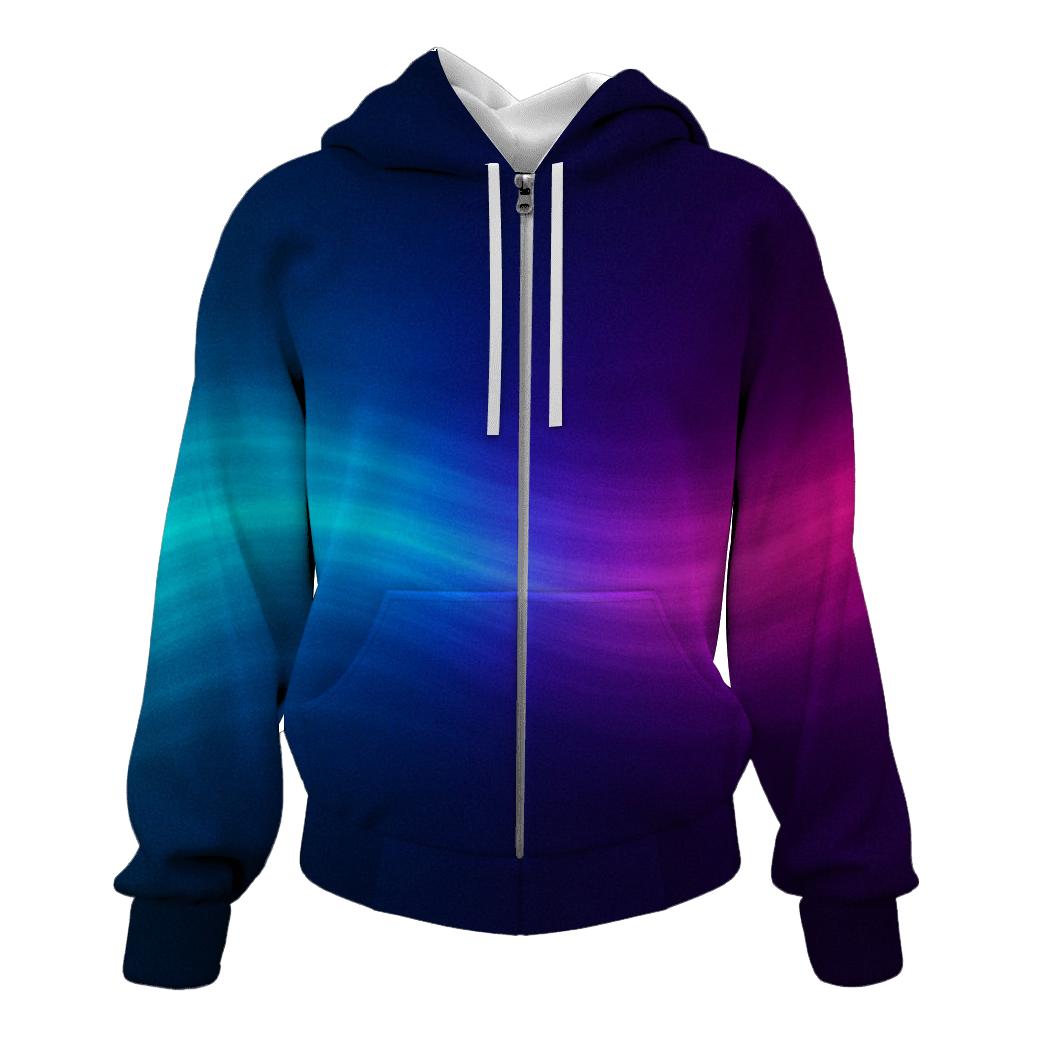 Neon Tide Flow embroidered hoodies