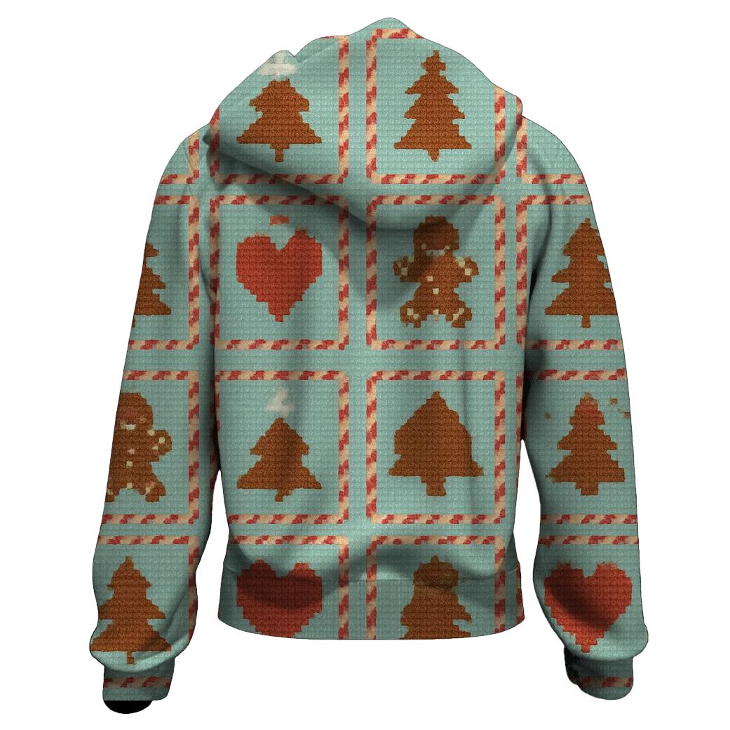 Gingerbread Cookie Grid Parade graphic hoodies