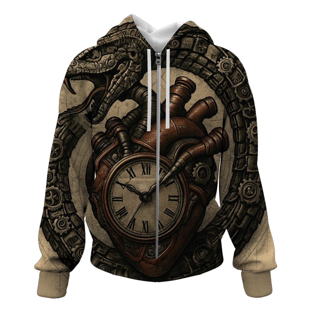 Mechanical Heart Ouroboros pullover hoodies