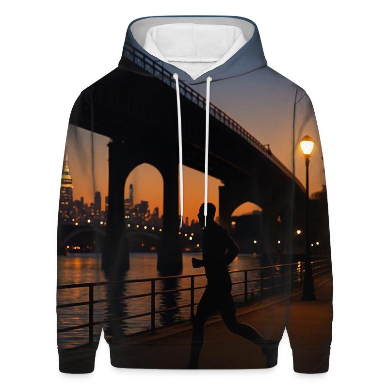 Harlem River Park Evening Jog Skyline hoodies fashion