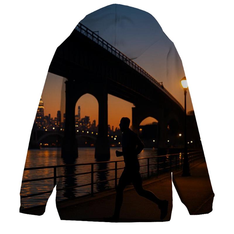 Harlem River Park Evening Jog Skyline hoodies fashion