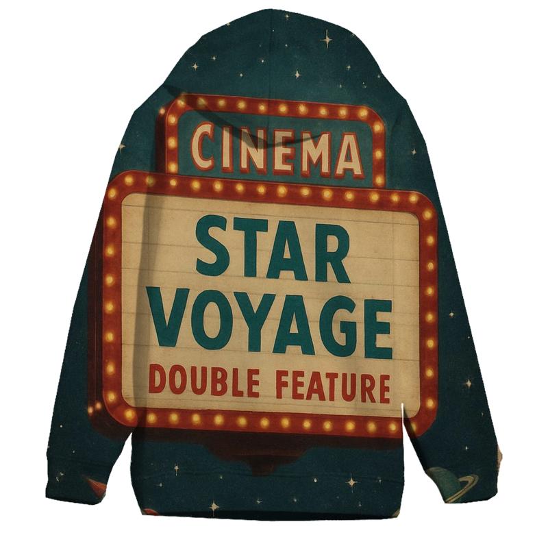 Retro Cosmic Cinema Marquee heavyweight hoodies