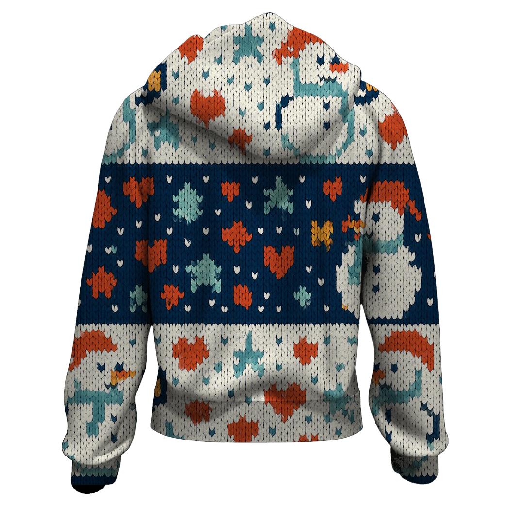 Snowman Lantern Stripe Carnival embroidered hoodies