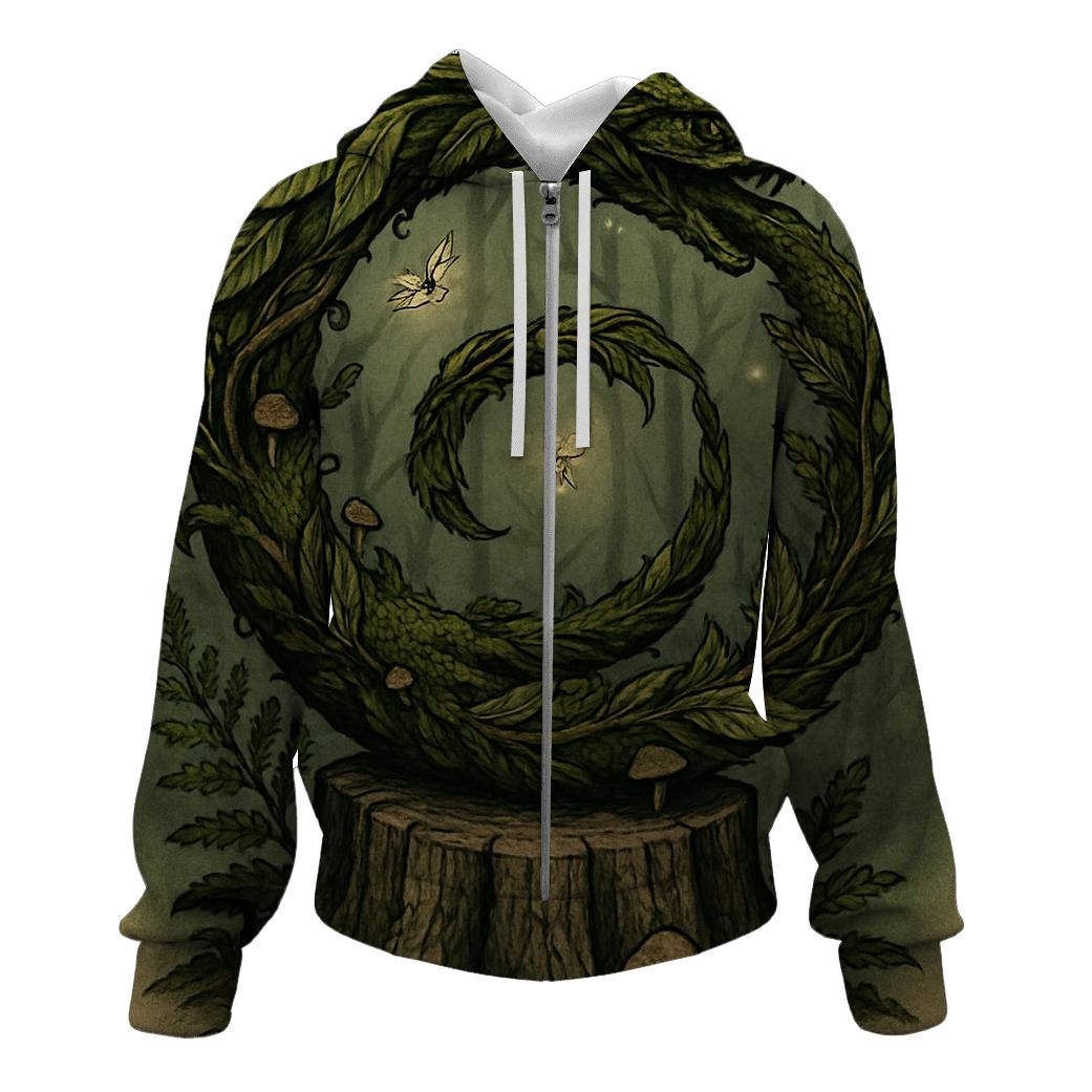 Forest Spirit Ouroboros hoodie designs