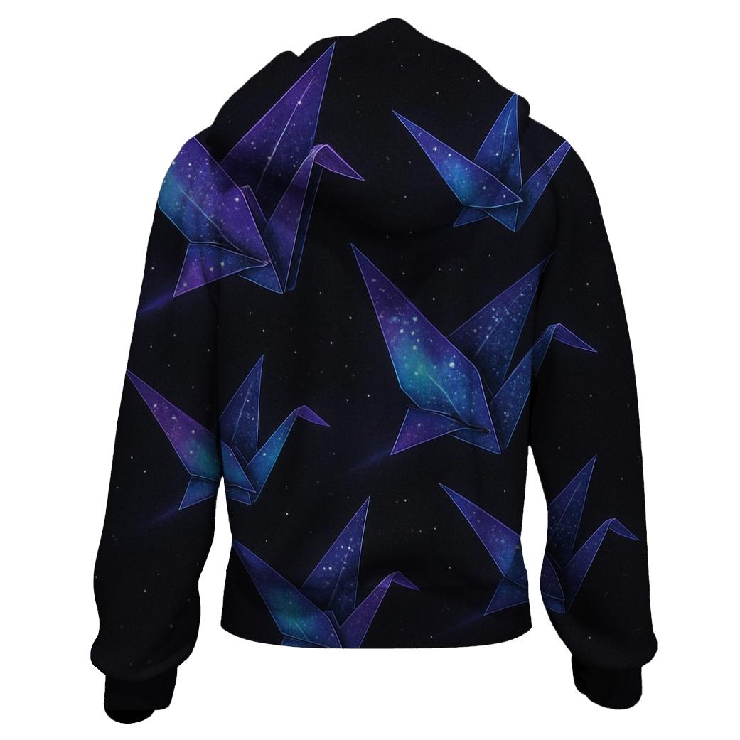 Cosmic Origami Cranes hoodie styles
