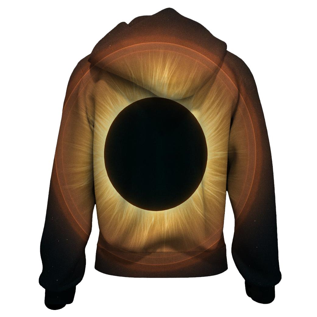 Eclipse Corona Feather Rims zip-up hoodies
