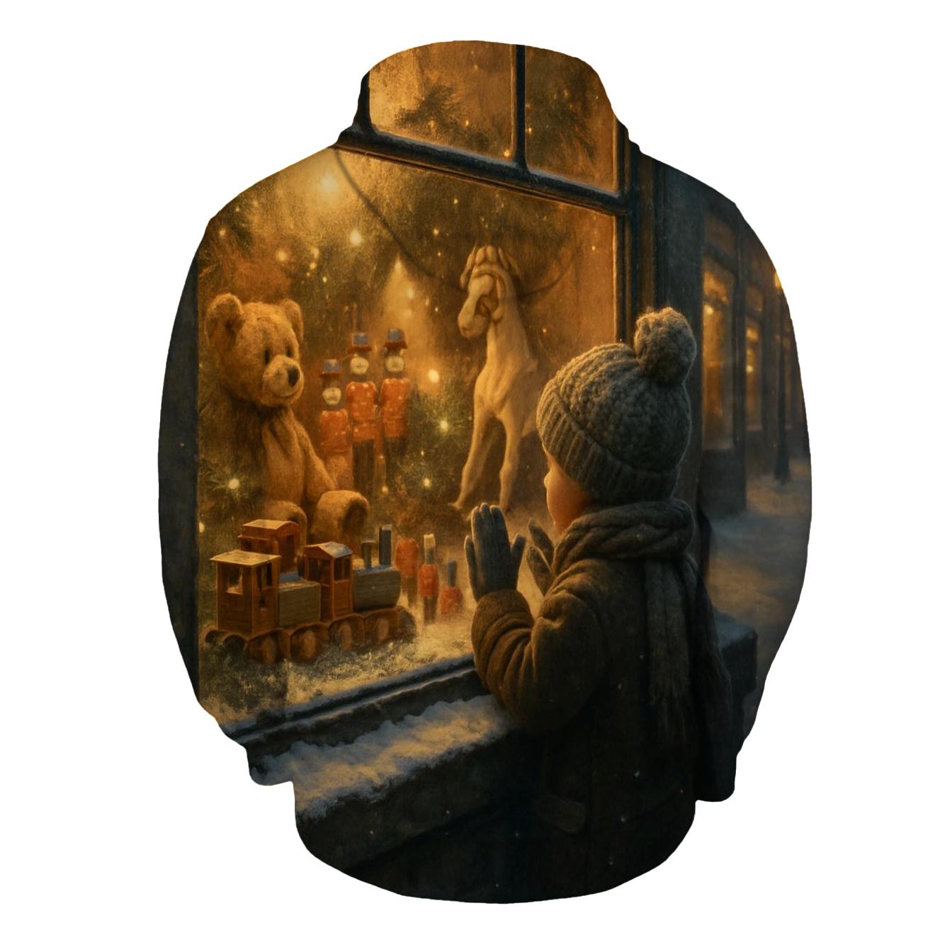 Vintage Toy Shop Christmas Window printed hoodies