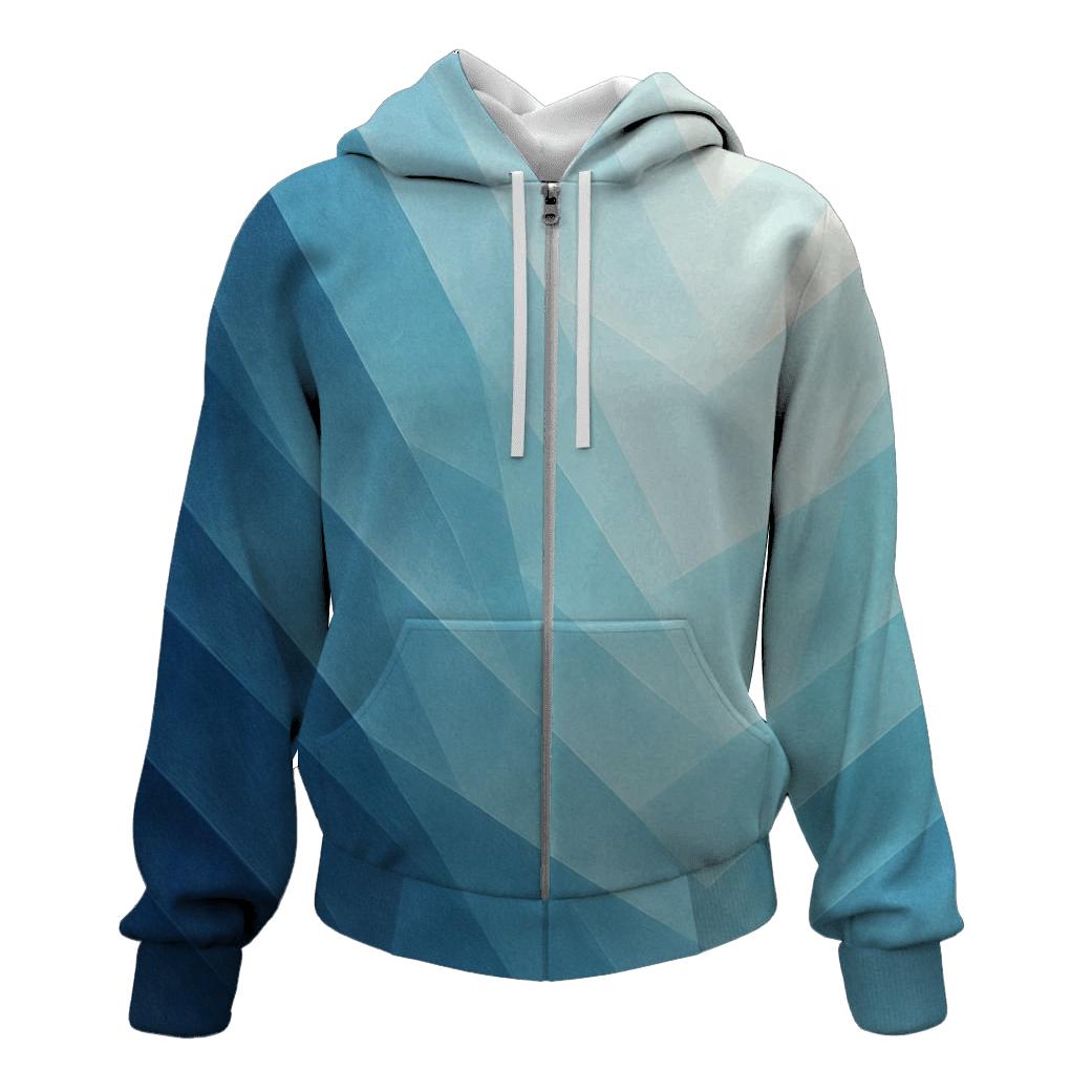 Glacial Prism Fade zip-up hoodies