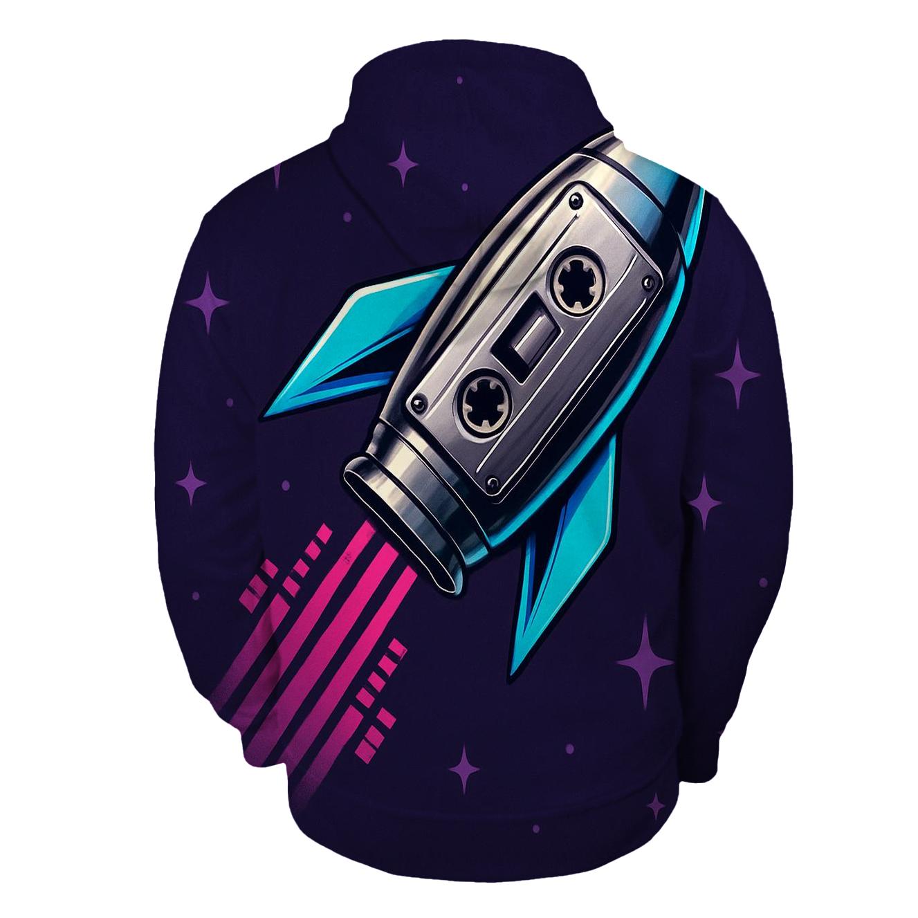 Chrome Rocket Mixtape zip-up hoodies