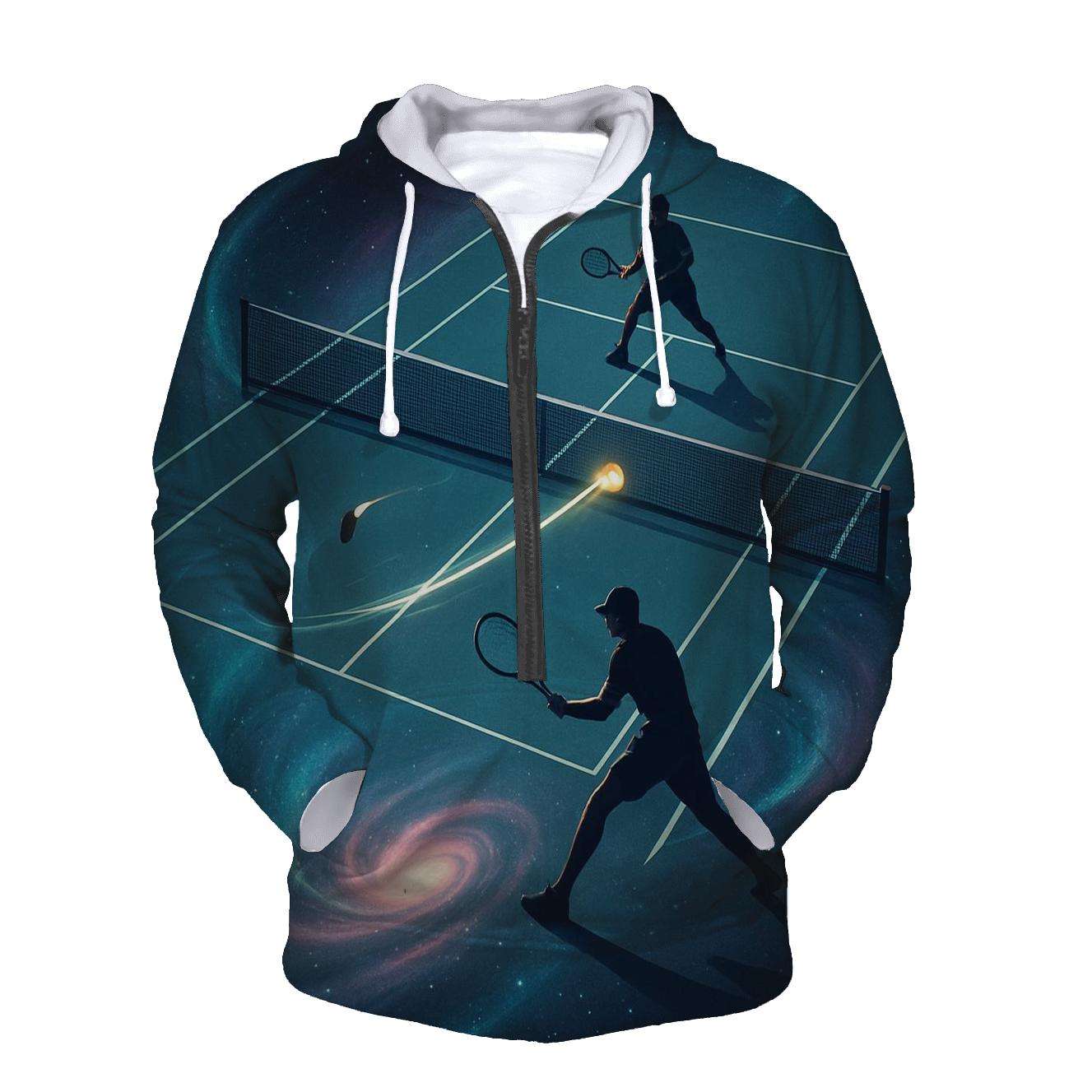 Galactic Tennis Rally hoodie designs