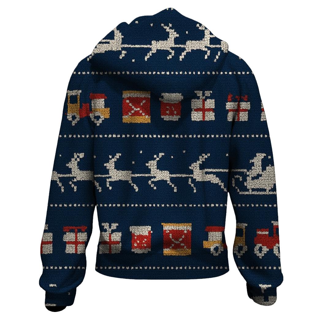 Santa Sleigh Skyline Rows hoodies fashion