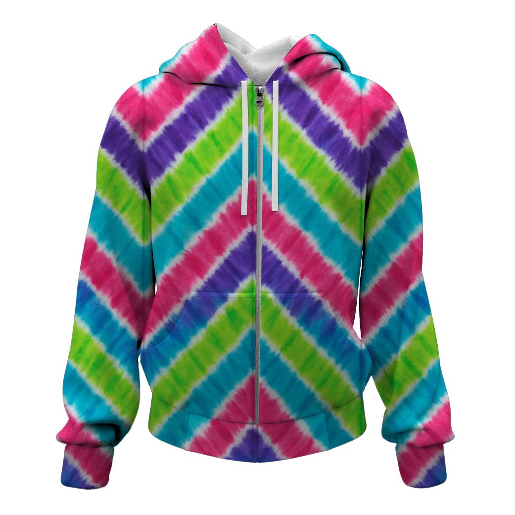 Neon Chevron Accordion Waves hoodie designs