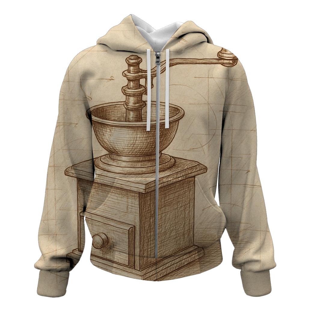 Vintage Mill Blueprint zip-up hoodies